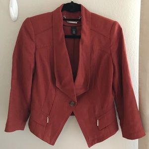 Sz 4 WHBM cropped blazer - Rust Color